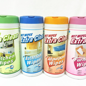 All Purpose OEM Household Wet Wipes In Canister